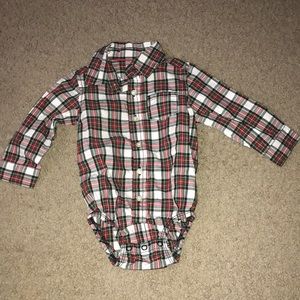 Baby Boy Plaid Onesie